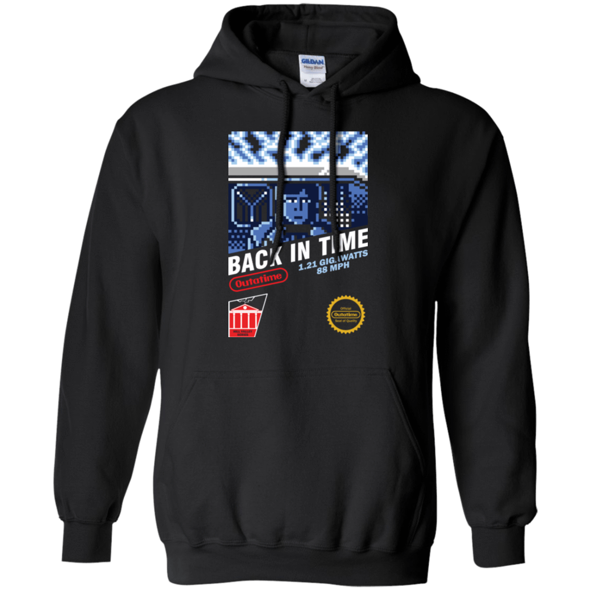 Sweatshirts Black / Small Back In Time Pullover Hoodie