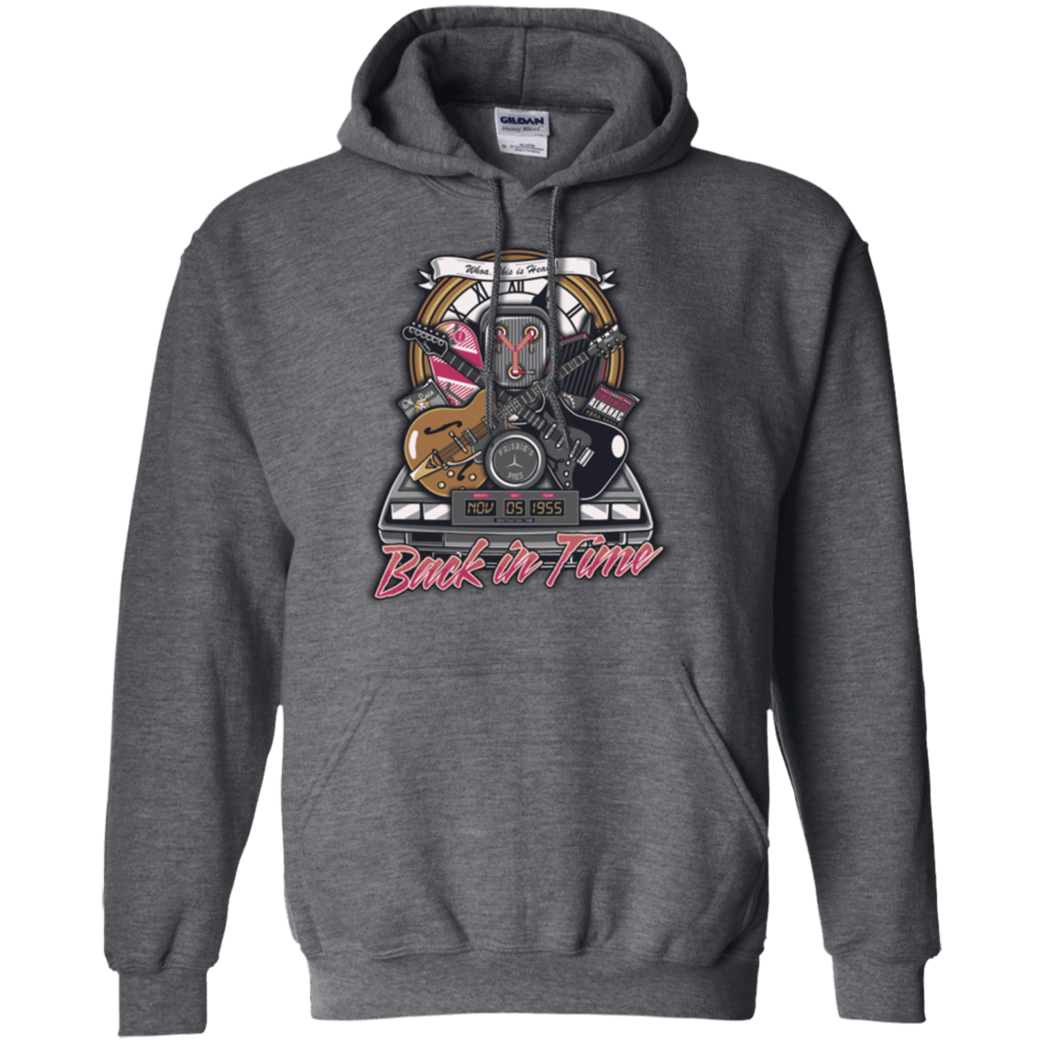 Sweatshirts Dark Heather / Small Back in time Pullover Hoodie