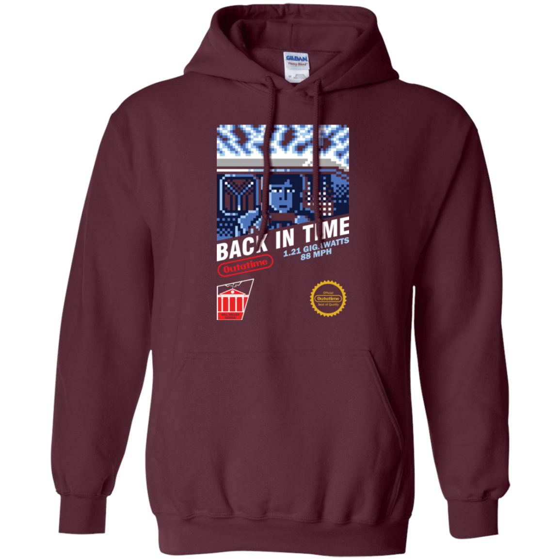 Sweatshirts Maroon / Small Back In Time Pullover Hoodie