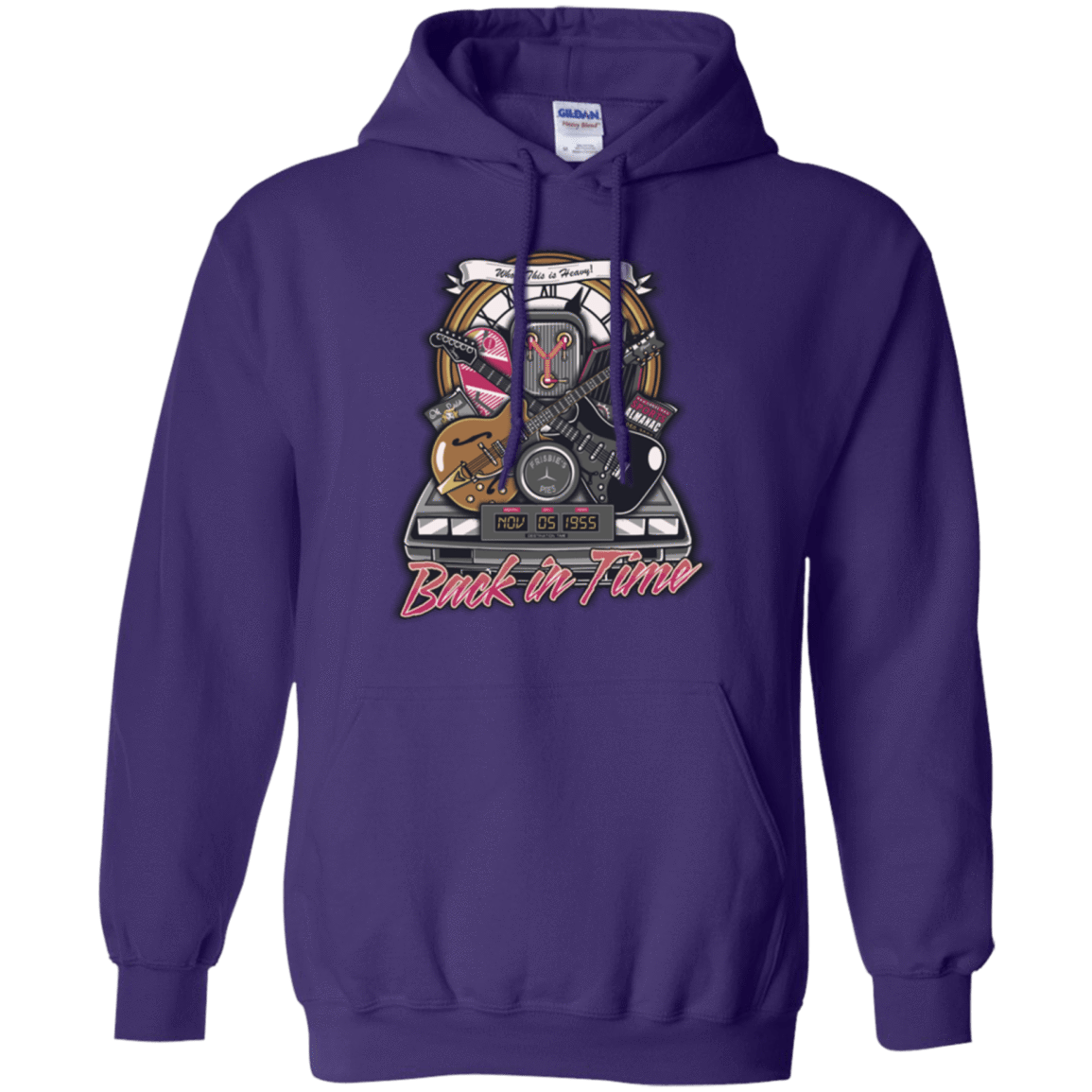 Sweatshirts Purple / Small Back in time Pullover Hoodie