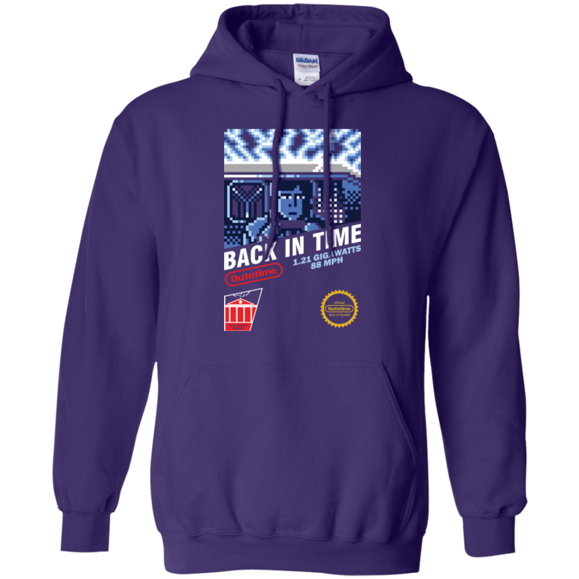 Sweatshirts Purple / Small Back In Time Pullover Hoodie