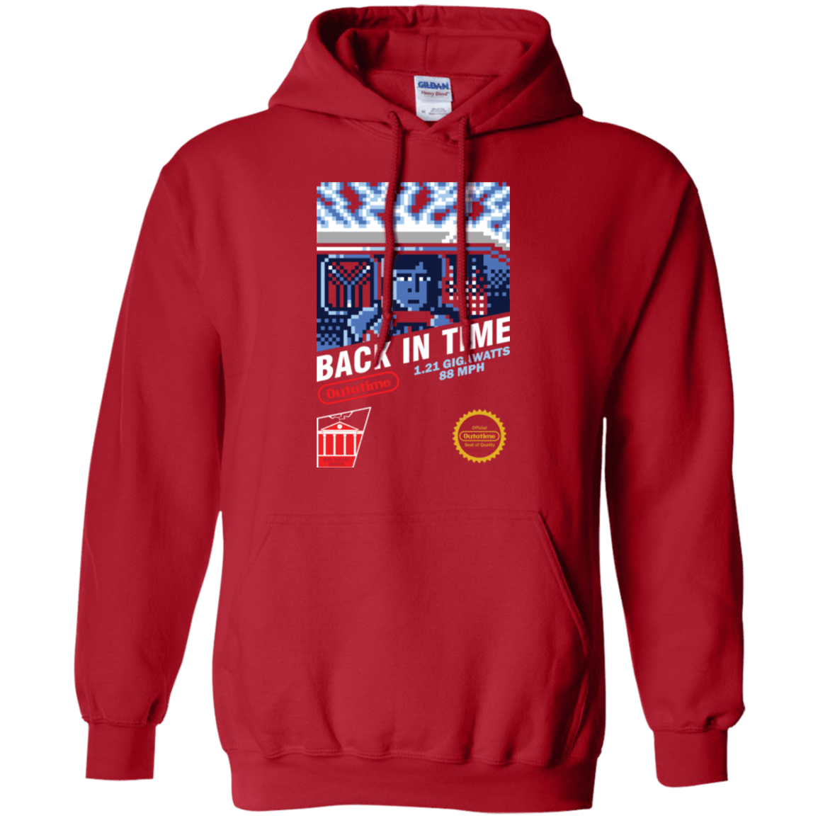 Sweatshirts Red / Small Back In Time Pullover Hoodie