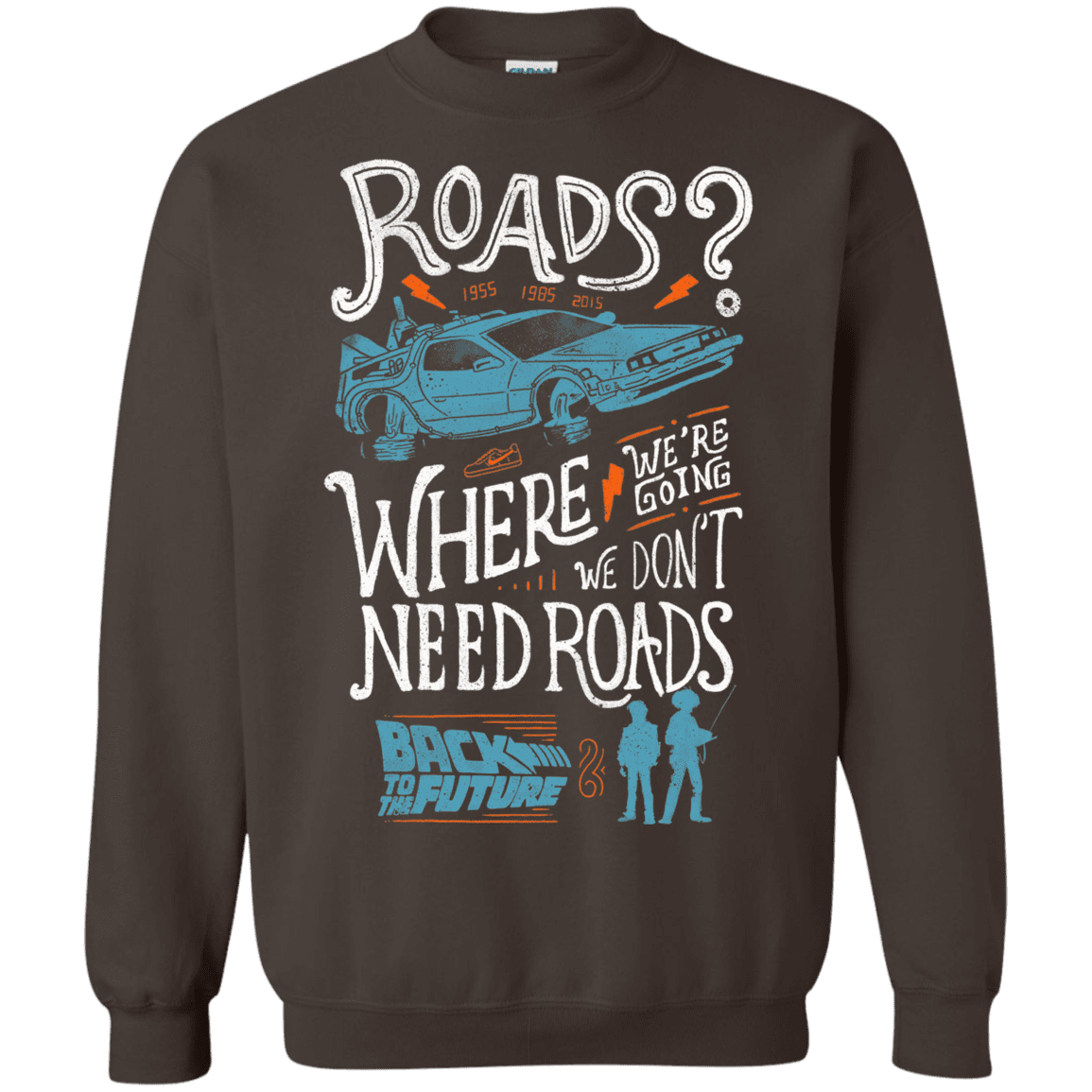 Sweatshirts Dark Chocolate / S Back to the Future Crewneck Sweatshirt