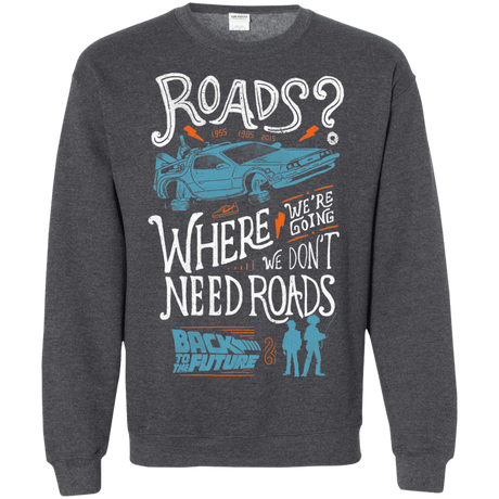 Sweatshirts Dark Heather / S Back to the Future Crewneck Sweatshirt