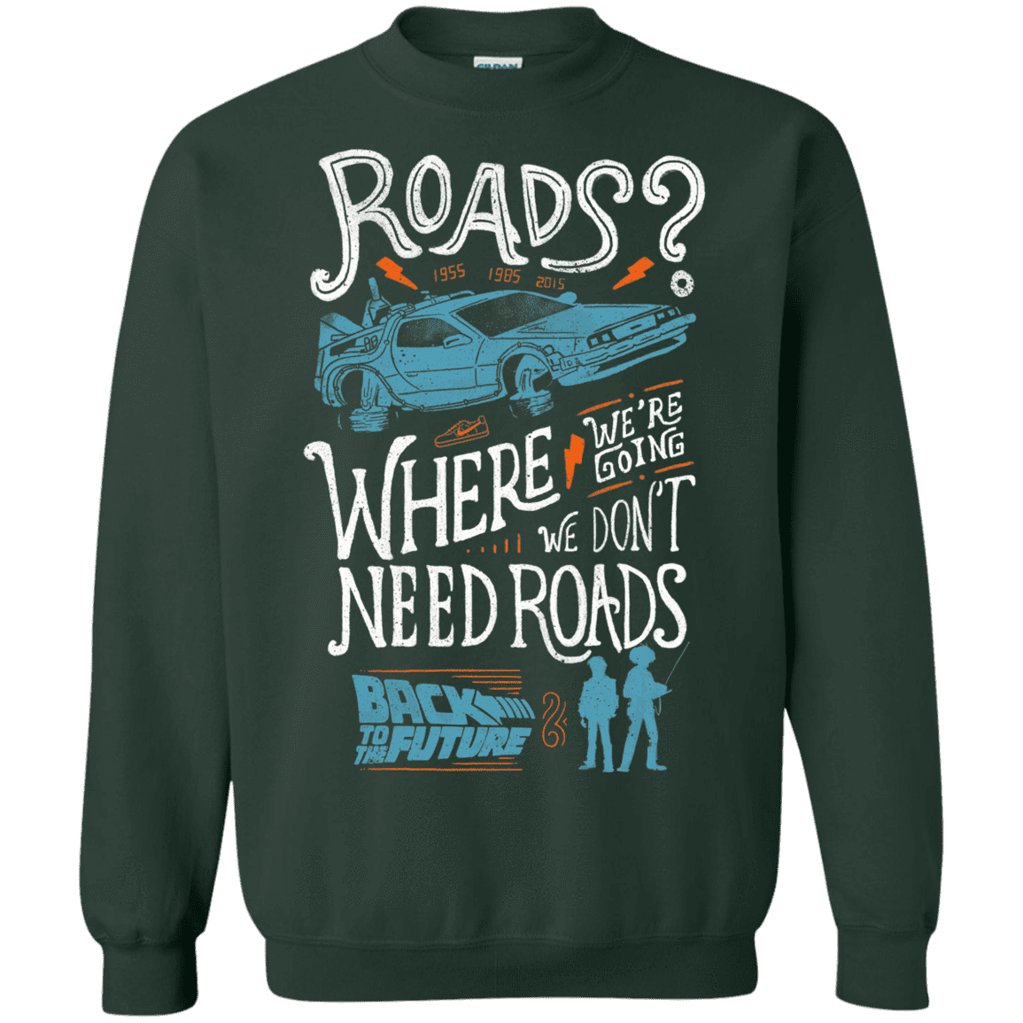 Sweatshirts Forest Green / S Back to the Future Crewneck Sweatshirt