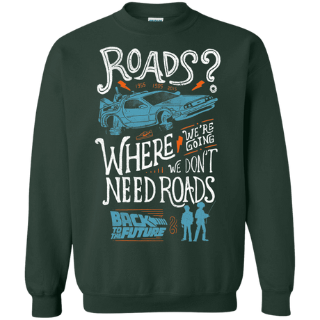 Sweatshirts Forest Green / S Back to the Future Crewneck Sweatshirt