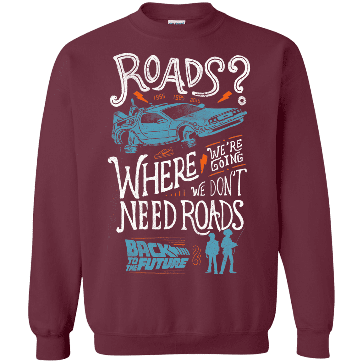 Sweatshirts Maroon / S Back to the Future Crewneck Sweatshirt