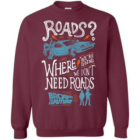 Sweatshirts Maroon / S Back to the Future Crewneck Sweatshirt