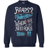 Sweatshirts Navy / S Back to the Future Crewneck Sweatshirt