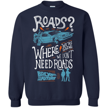 Sweatshirts Navy / S Back to the Future Crewneck Sweatshirt