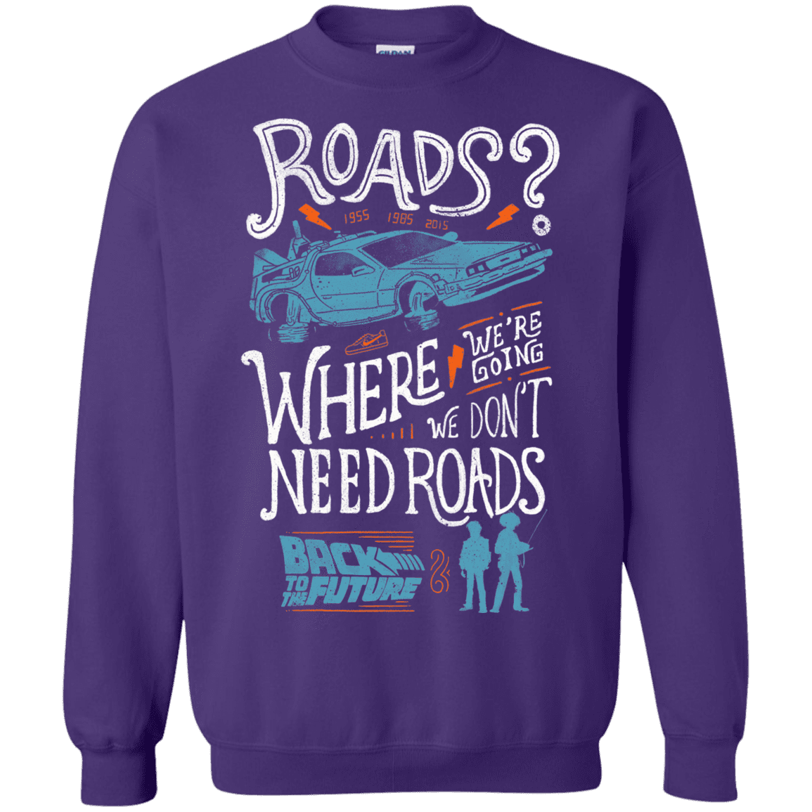 Sweatshirts Purple / S Back to the Future Crewneck Sweatshirt