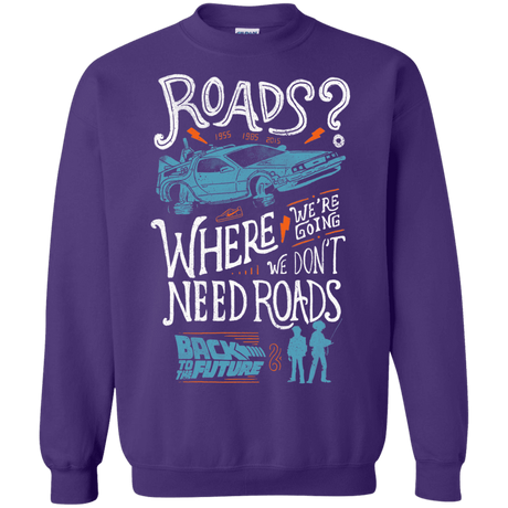 Sweatshirts Purple / S Back to the Future Crewneck Sweatshirt