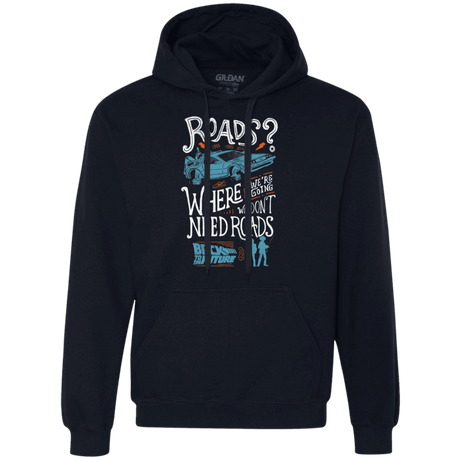 Sweatshirts Navy / S Back to the Future Premium Fleece Hoodie