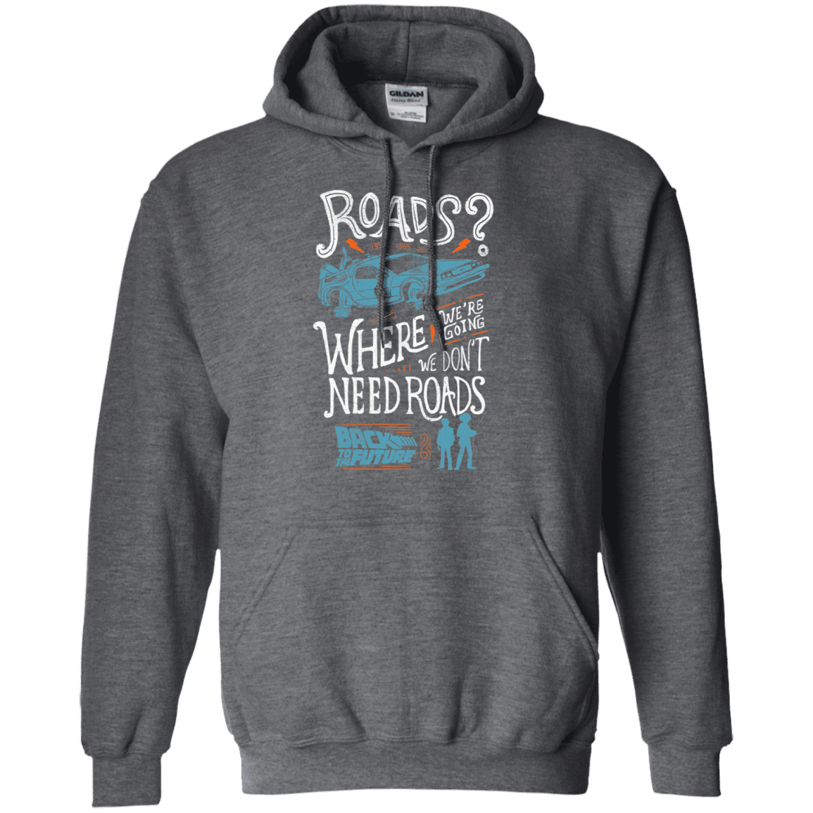 Sweatshirts Dark Heather / S Back to the Future Pullover Hoodie