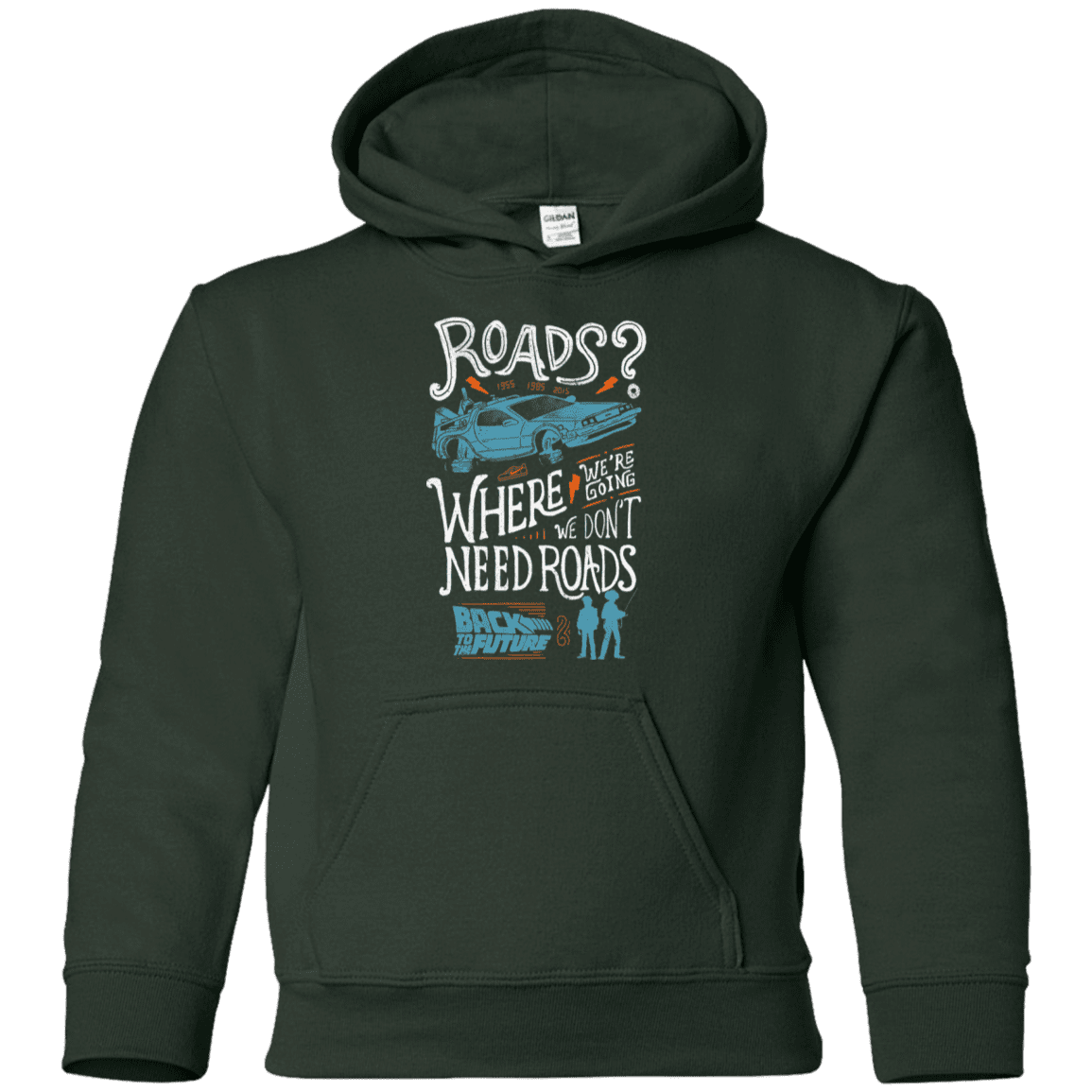 Sweatshirts Forest Green / YS Back to the Future Youth Hoodie