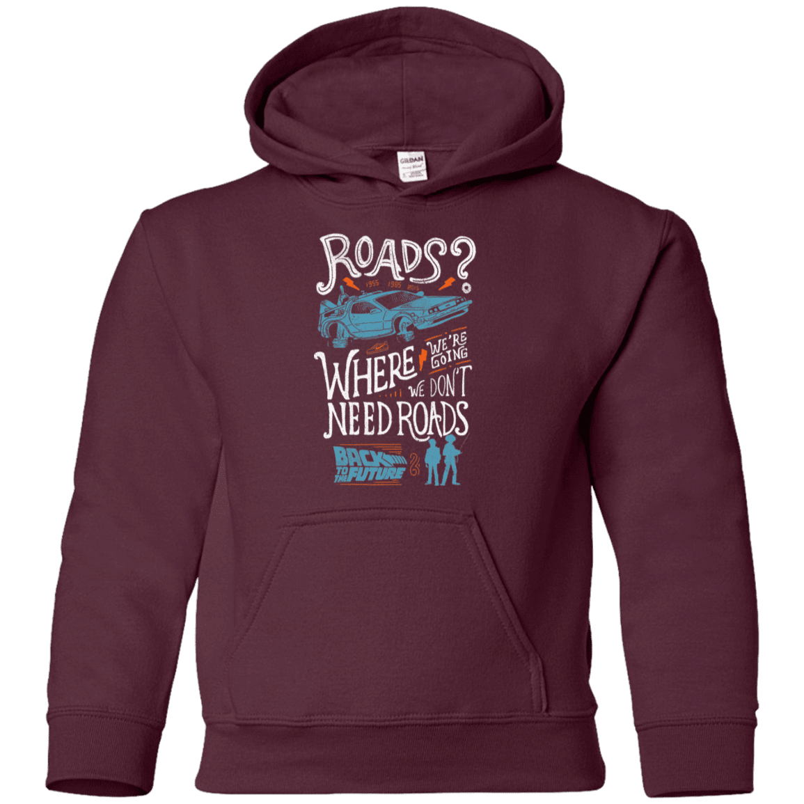 Sweatshirts Maroon / YS Back to the Future Youth Hoodie