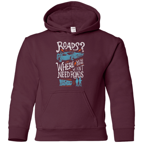 Sweatshirts Maroon / YS Back to the Future Youth Hoodie