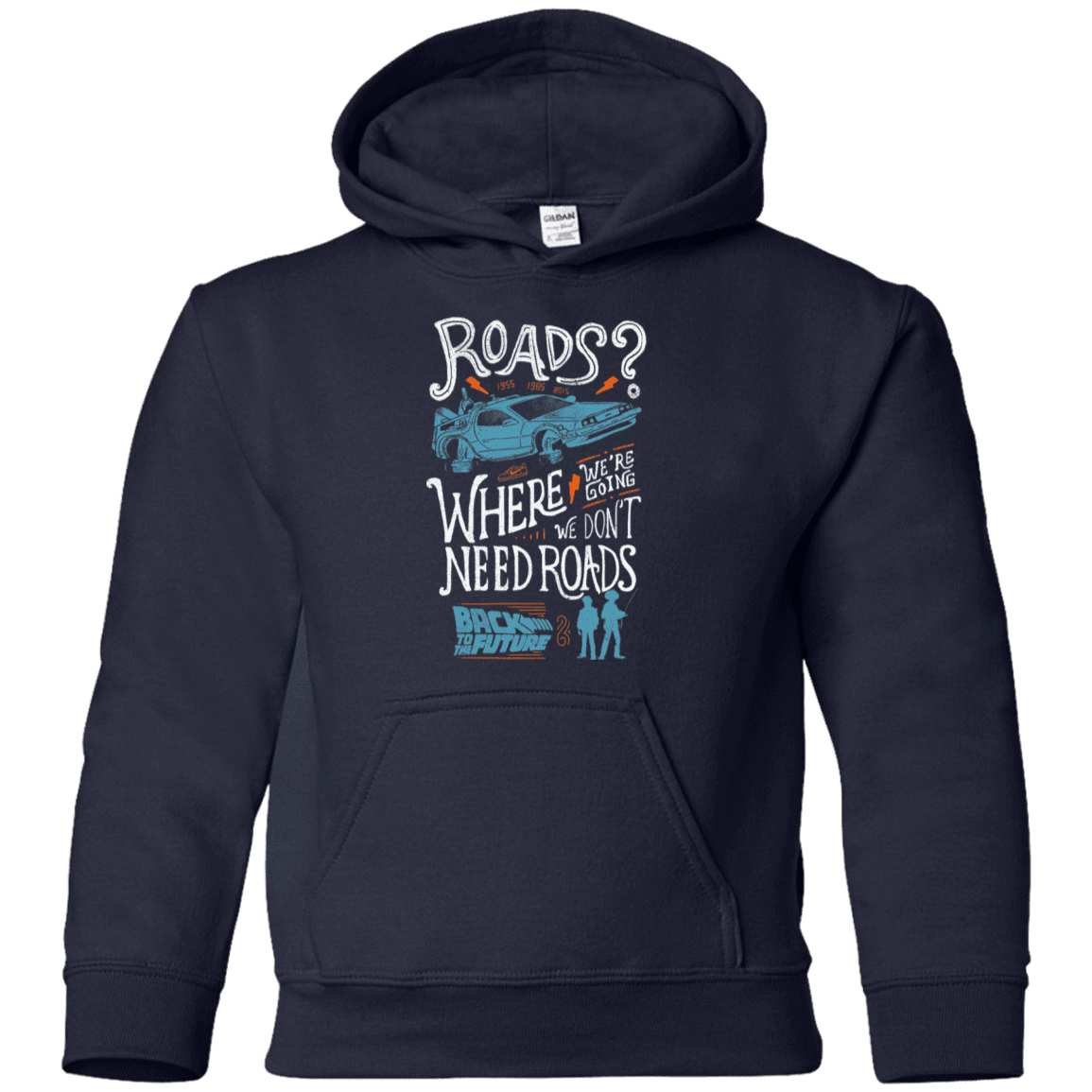 Sweatshirts Navy / YS Back to the Future Youth Hoodie