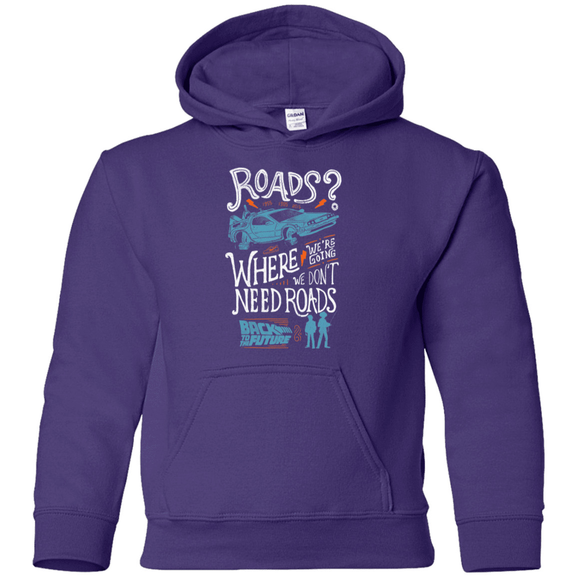 Sweatshirts Purple / YS Back to the Future Youth Hoodie