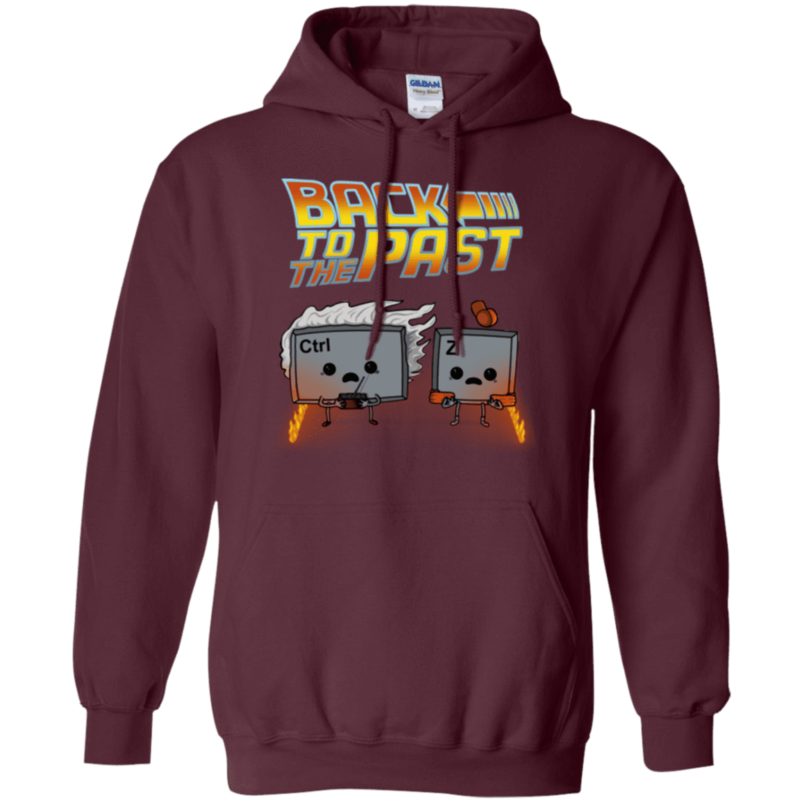 Sweatshirts Maroon / Small Back To The Past Pullover Hoodie
