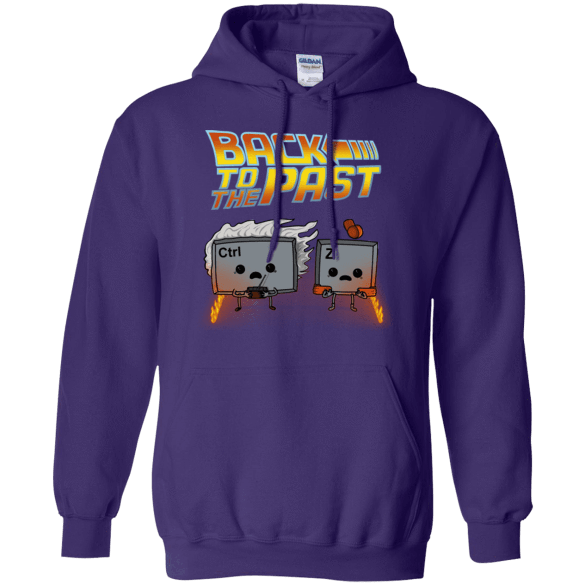 Sweatshirts Purple / Small Back To The Past Pullover Hoodie