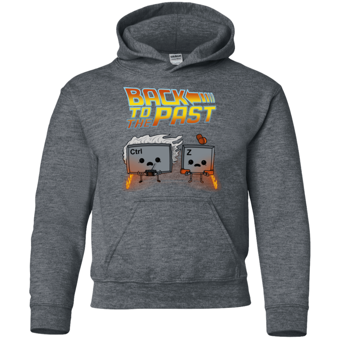 Sweatshirts Dark Heather / YS Back To The Past Youth Hoodie
