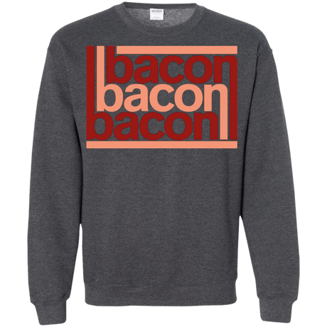 Sweatshirts Dark Heather / Small Bacon-Bacon-Bacon Crewneck Sweatshirt