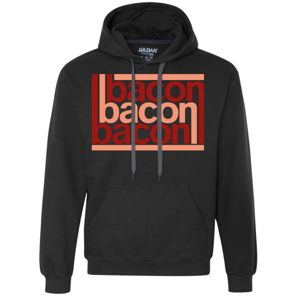 Sweatshirts Black / Small Bacon-Bacon-Bacon Premium Fleece Hoodie
