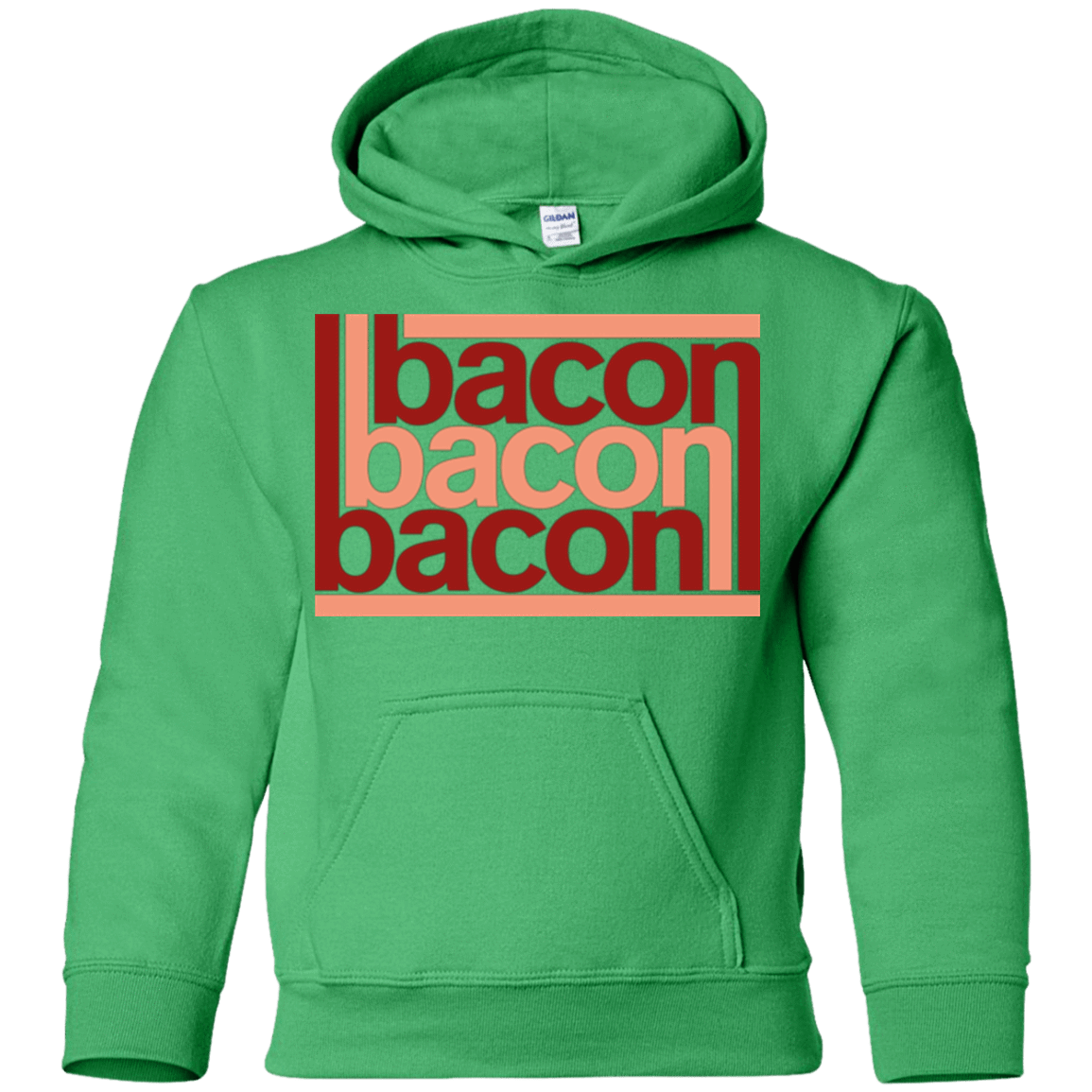 Sweatshirts Irish Green / YS Bacon-Bacon-Bacon Youth Hoodie