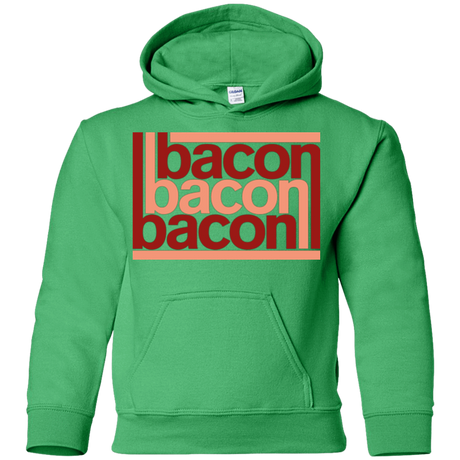 Sweatshirts Irish Green / YS Bacon-Bacon-Bacon Youth Hoodie