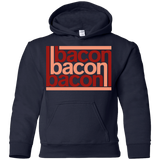 Sweatshirts Navy / YS Bacon-Bacon-Bacon Youth Hoodie