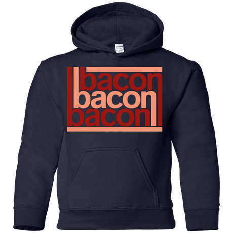 Sweatshirts Navy / YS Bacon-Bacon-Bacon Youth Hoodie