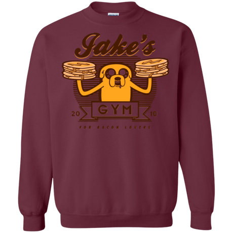 Sweatshirts Maroon / Small Bacon lovers gym Crewneck Sweatshirt