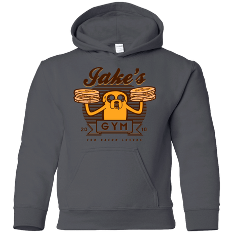 Sweatshirts Charcoal / YS Bacon lovers gym Youth Hoodie