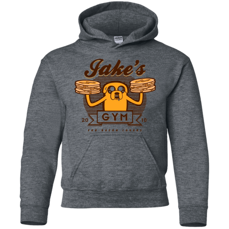 Sweatshirts Dark Heather / YS Bacon lovers gym Youth Hoodie