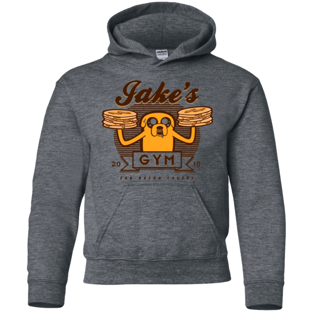 Sweatshirts Dark Heather / YS Bacon lovers gym Youth Hoodie