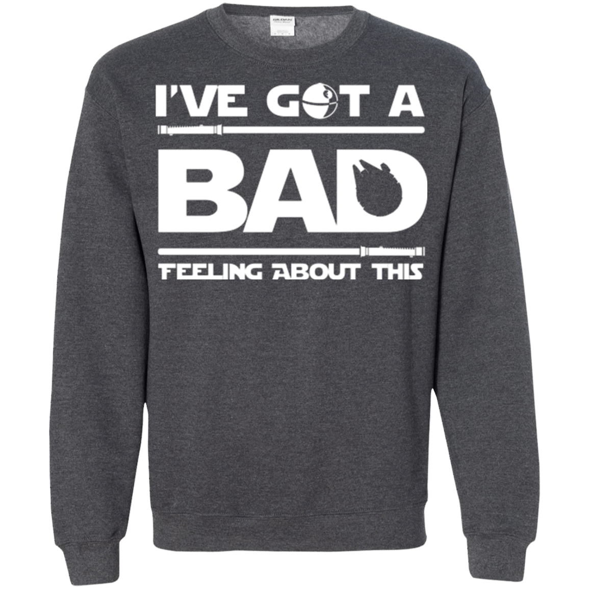 Sweatshirts Dark Heather / Small Bad Feeling Crewneck Sweatshirt