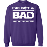 Sweatshirts Purple / Small Bad Feeling Crewneck Sweatshirt