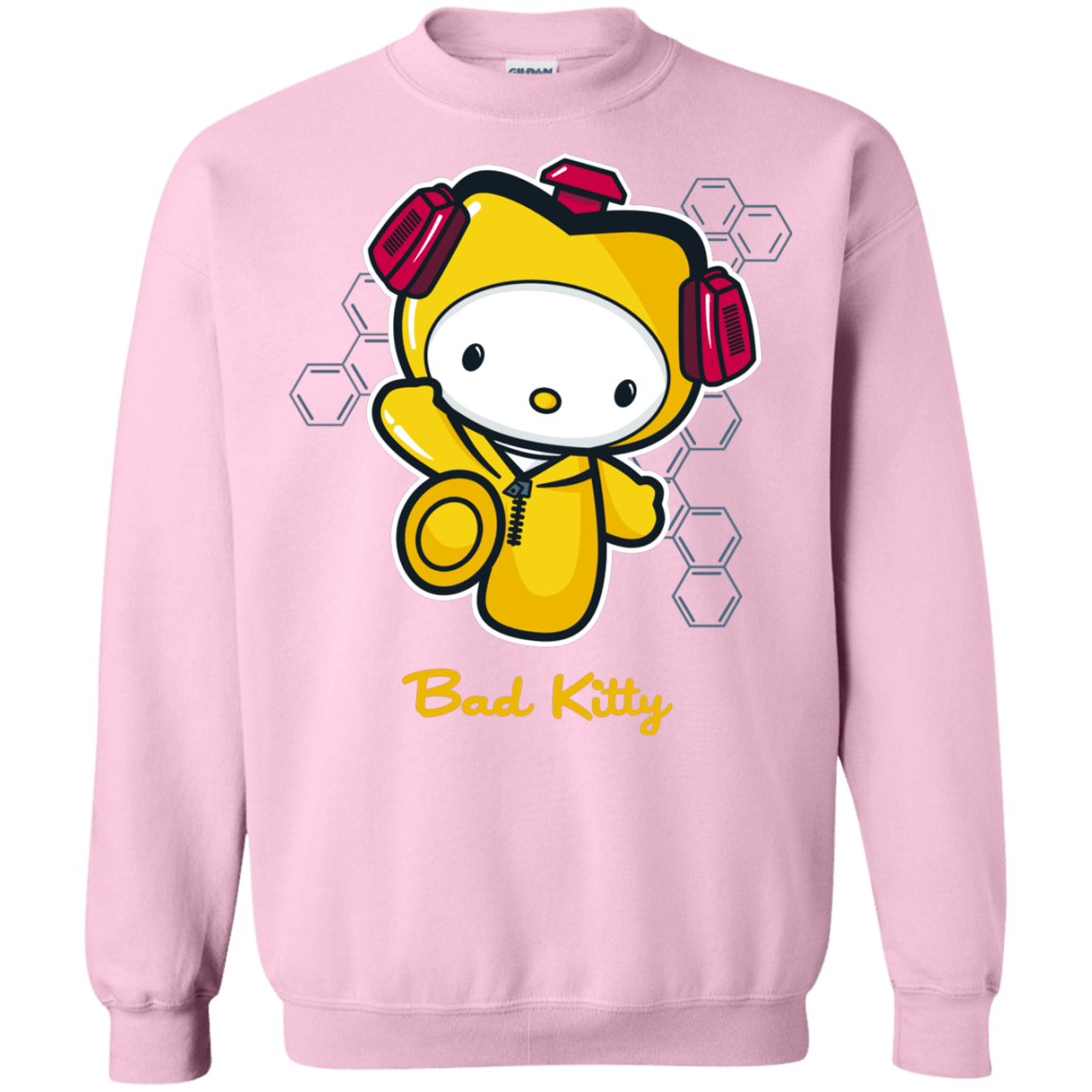 Sweatshirts Light Pink / Small Bad Kitty Crewneck Sweatshirt