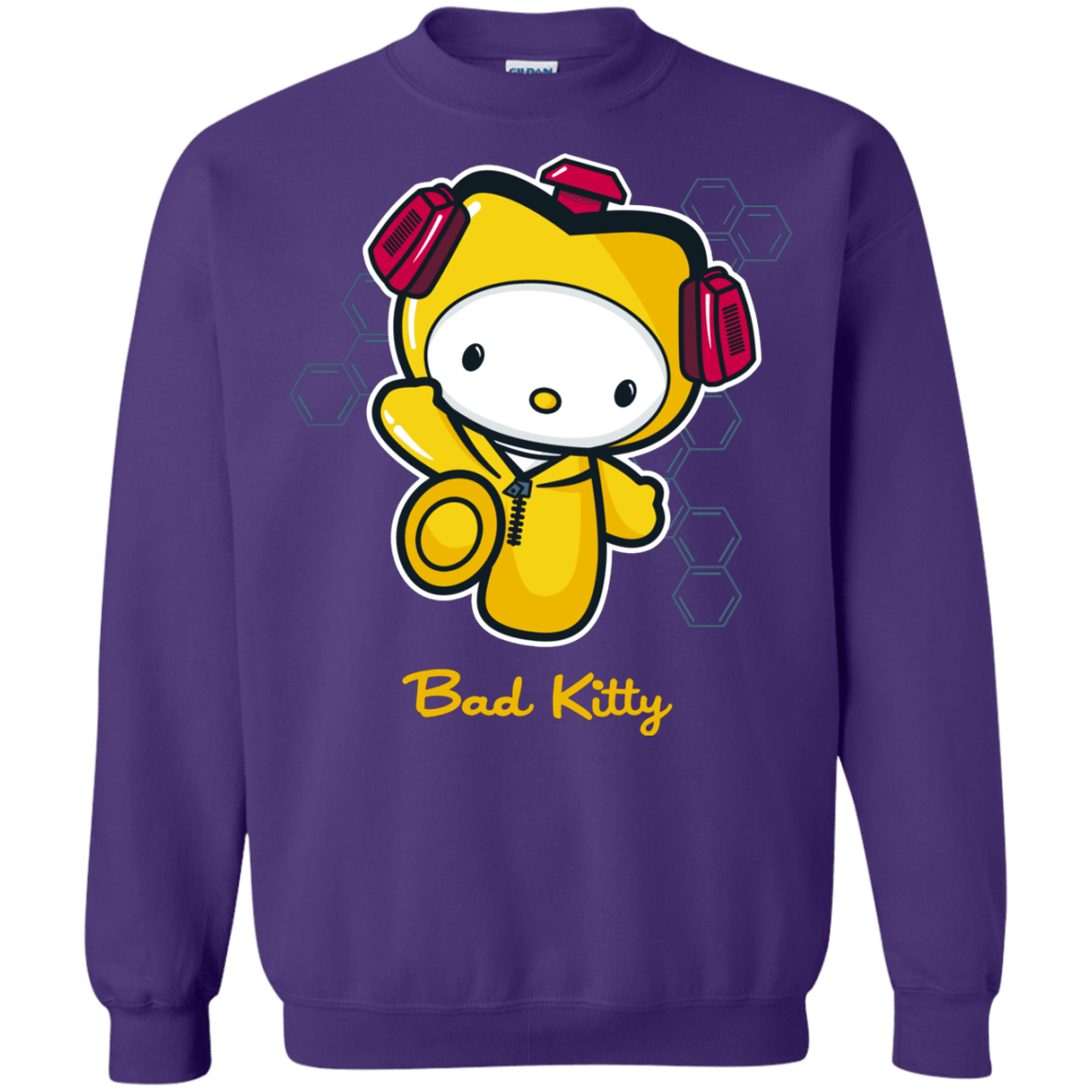 Sweatshirts Purple / Small Bad Kitty Crewneck Sweatshirt