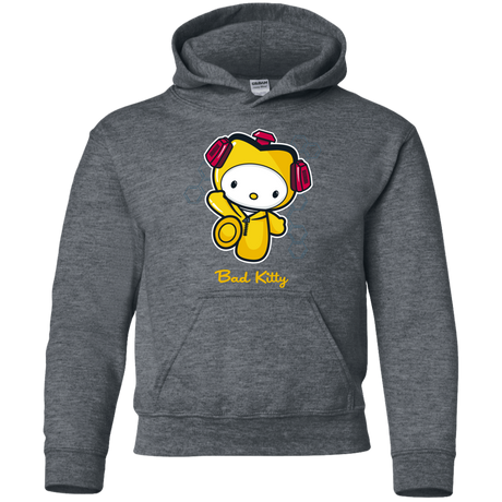 Sweatshirts Dark Heather / YS Bad Kitty Youth Hoodie