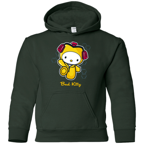 Sweatshirts Forest Green / YS Bad Kitty Youth Hoodie