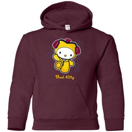 Sweatshirts Maroon / YS Bad Kitty Youth Hoodie