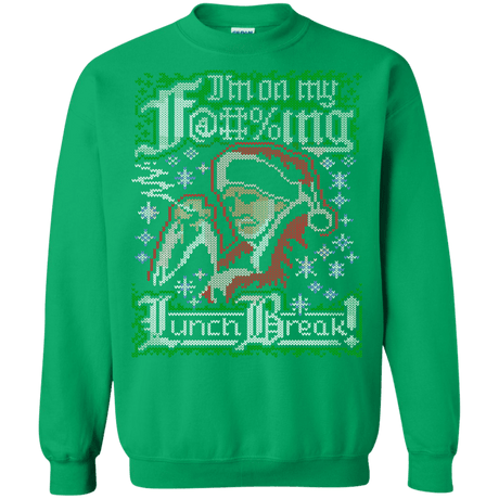 Sweatshirts Irish Green / Small Bad Santa Ugly sweater Crewneck Sweatshirt