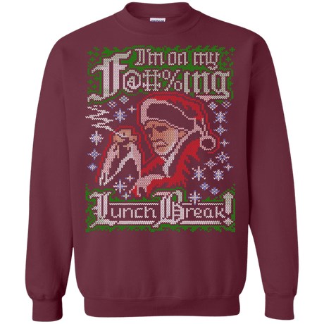 Sweatshirts Maroon / Small Bad Santa Ugly sweater Crewneck Sweatshirt