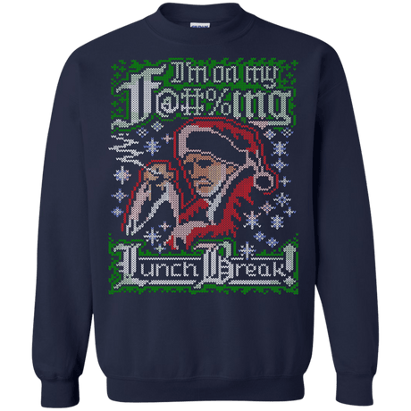 Sweatshirts Navy / Small Bad Santa Ugly sweater Crewneck Sweatshirt