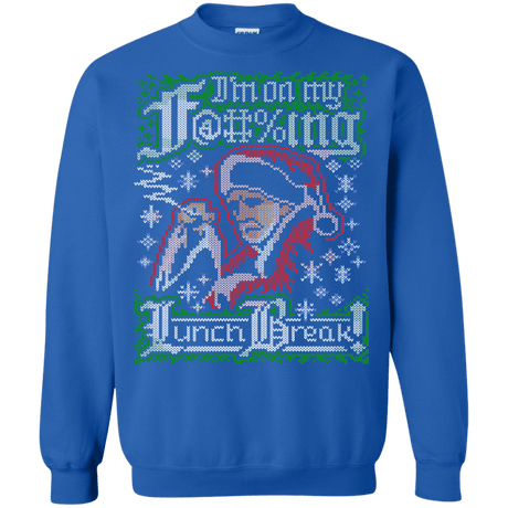 Sweatshirts Royal / Small Bad Santa Ugly sweater Crewneck Sweatshirt