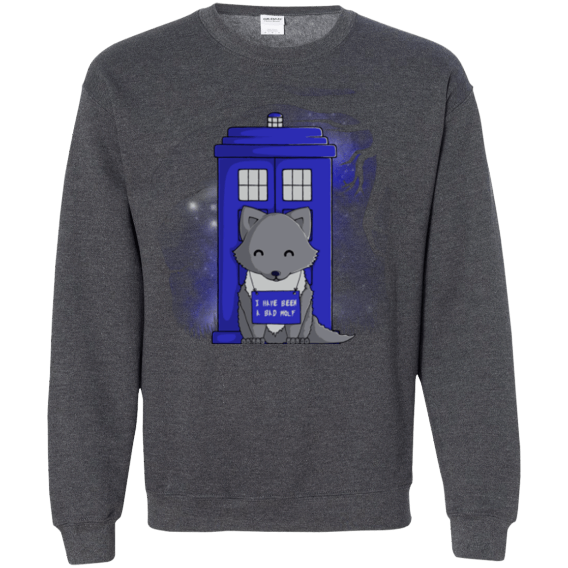 Sweatshirts Dark Heather / Small Bad Wolf Crewneck Sweatshirt