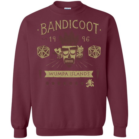 Sweatshirts Maroon / Small Bandicoot Time Crewneck Sweatshirt