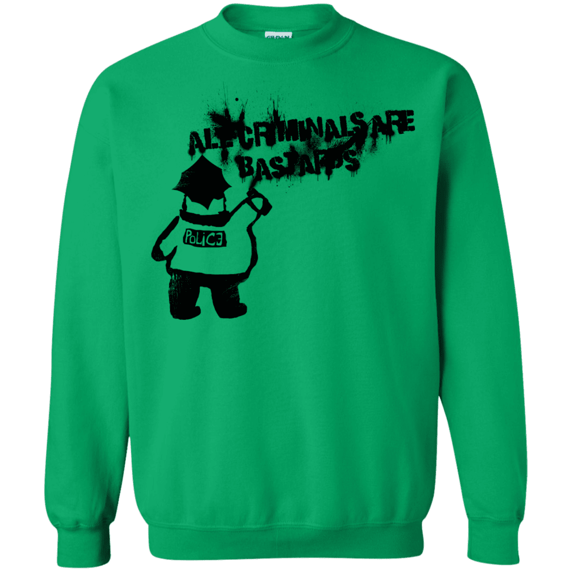 Sweatshirts Irish Green / S Banksy Police Crewneck Sweatshirt